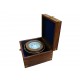 5" Antique Brass Gimbal Compass w/ Rosewood Box